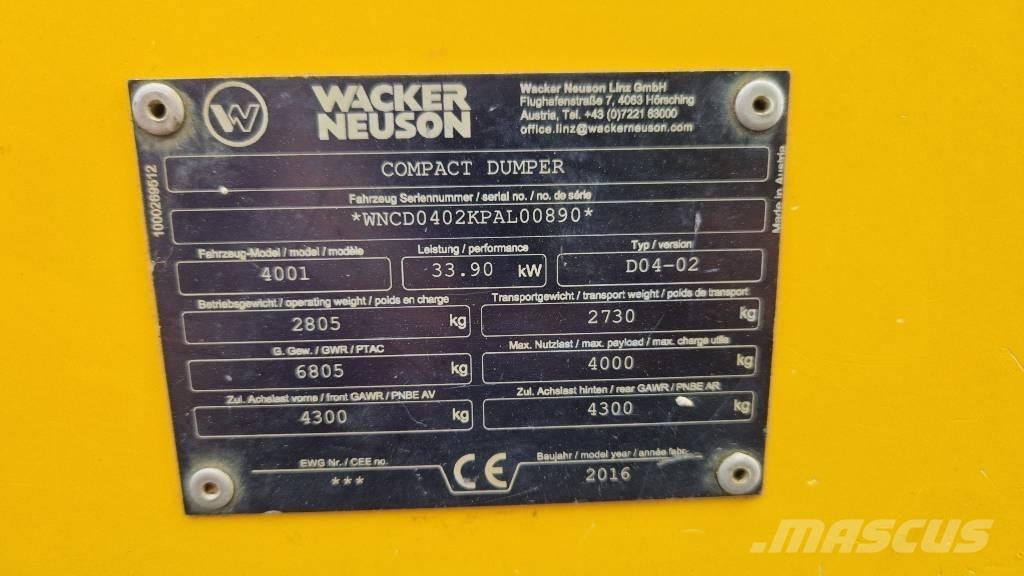 Wacker Neuson 4001 Mini pašizgāzēji