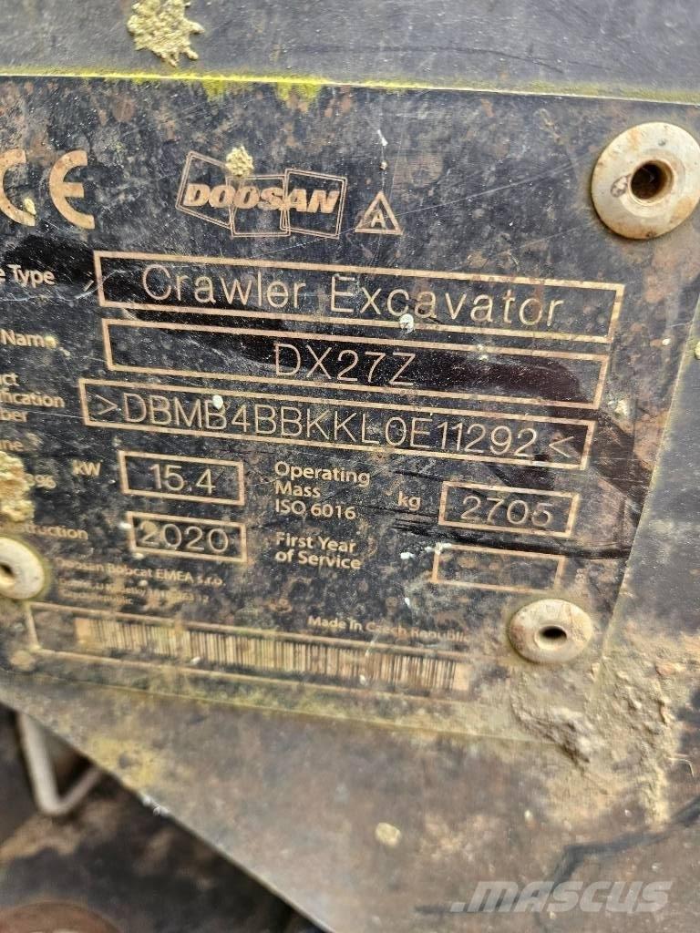 Doosan DX 27 Z Mini ekskavatori < 7 t