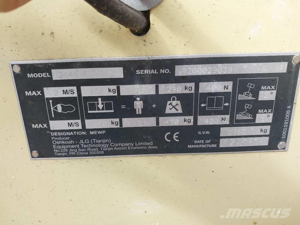 JLG ES 2646 Šķerveida pacēlāji