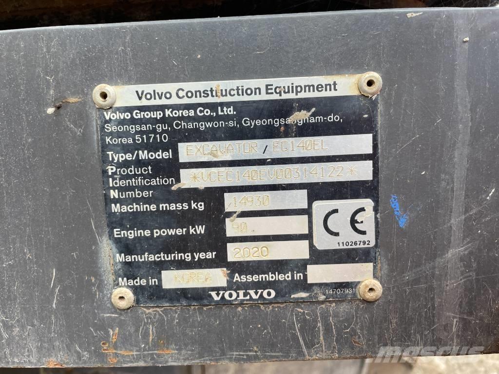 Volvo EC 140 EL Kāpurķēžu ekskavatori