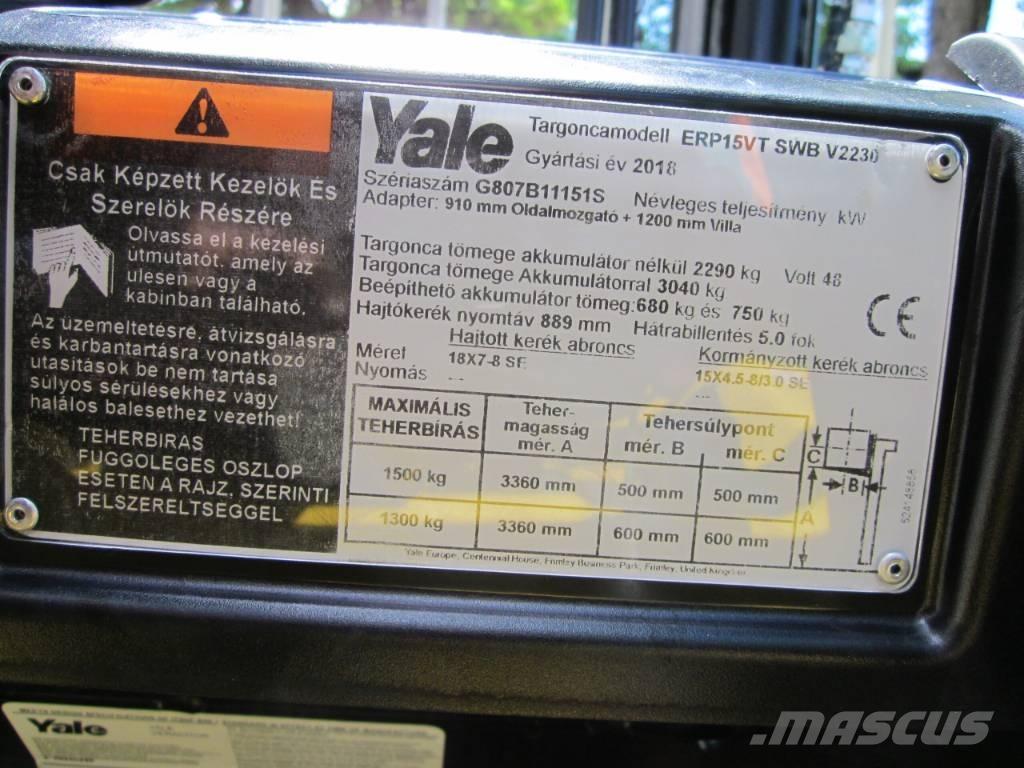 Yale ERP15VT Elektriskie iekrāvēji