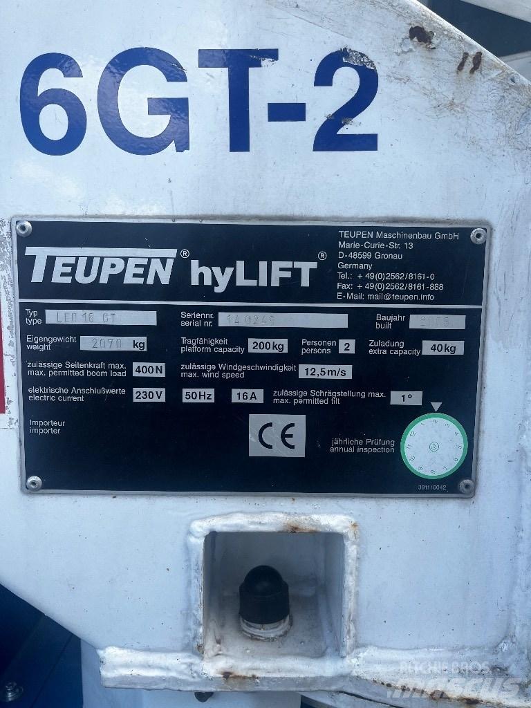 Teupen Leo 16GT Strēles pacēlāji