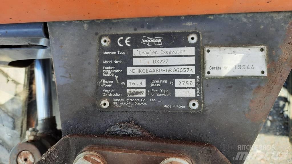Doosan DX 27 Z Mini ekskavatori < 7 t