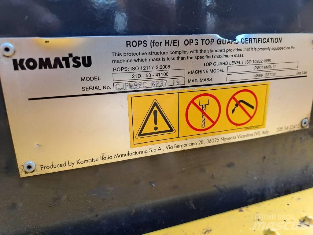 Komatsu PW118MR-11 Ekskavatori uz riteņiem