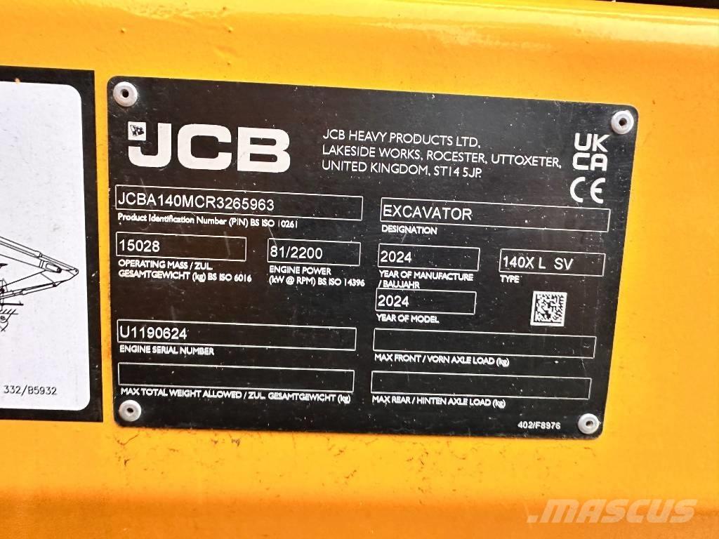 JCB 140 X Kāpurķēžu ekskavatori