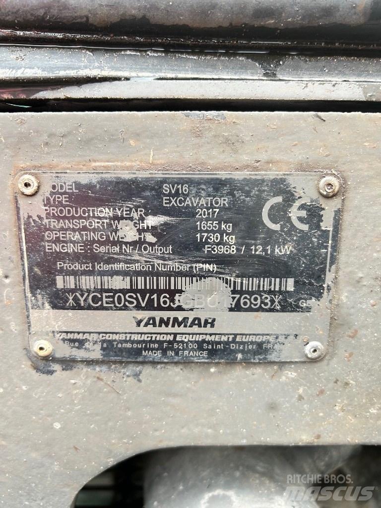 Yanmar SV 16 Mini ekskavatori < 7 t