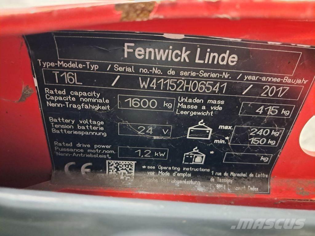 Linde T16L Zemie palešu pacēlāji