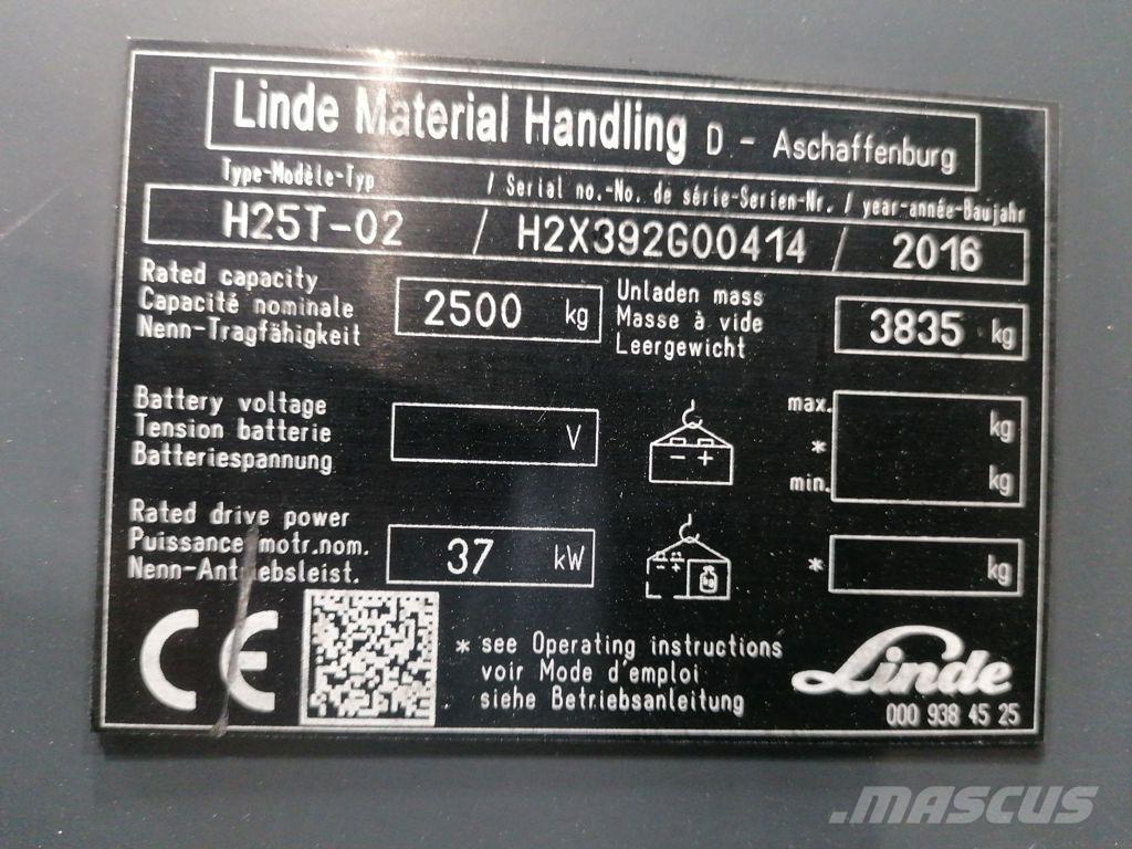 Linde H25T-02 LPG tehnika