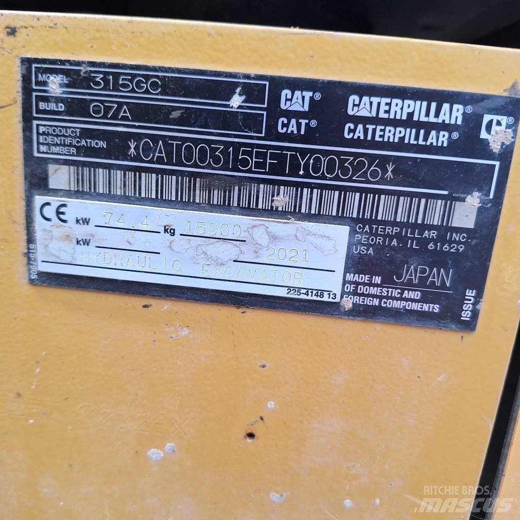 CAT 315 Kāpurķēžu ekskavatori