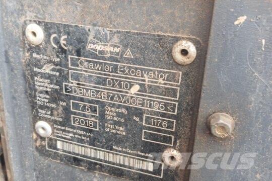 Develon DX 10 Z Mini ekskavatori < 7 t