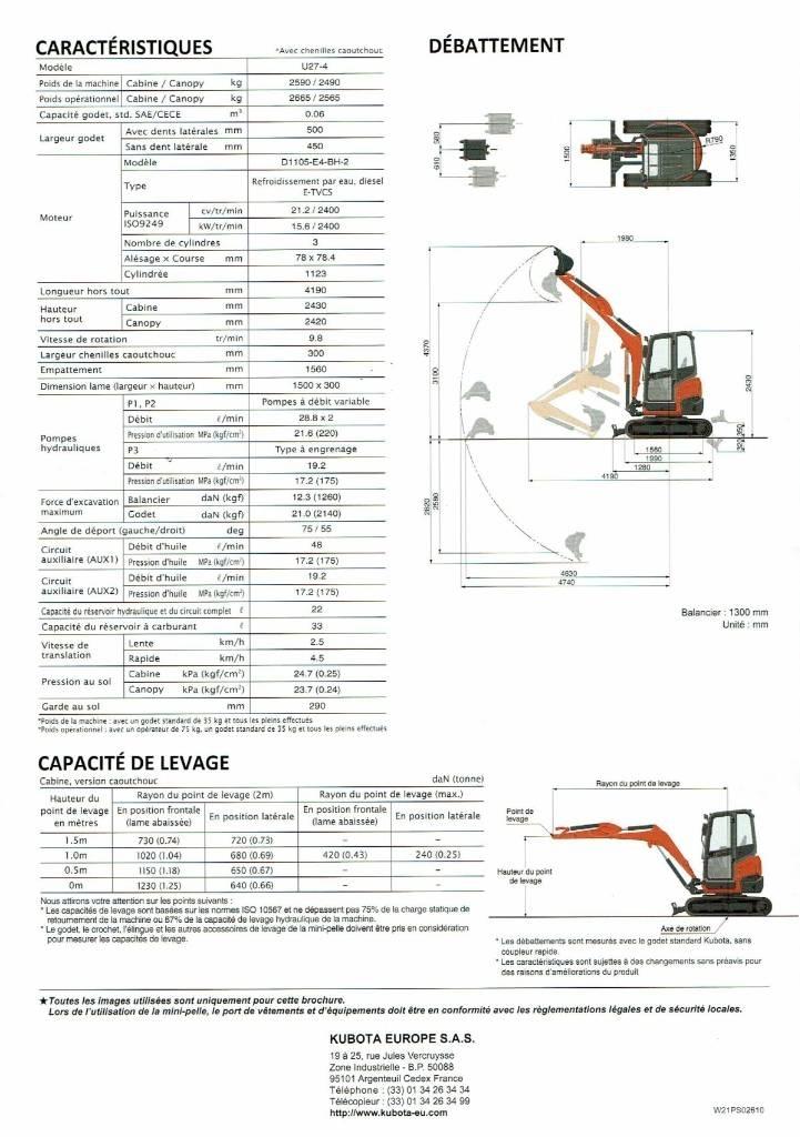 Kubota U 27-4 Mini ekskavatori < 7 t