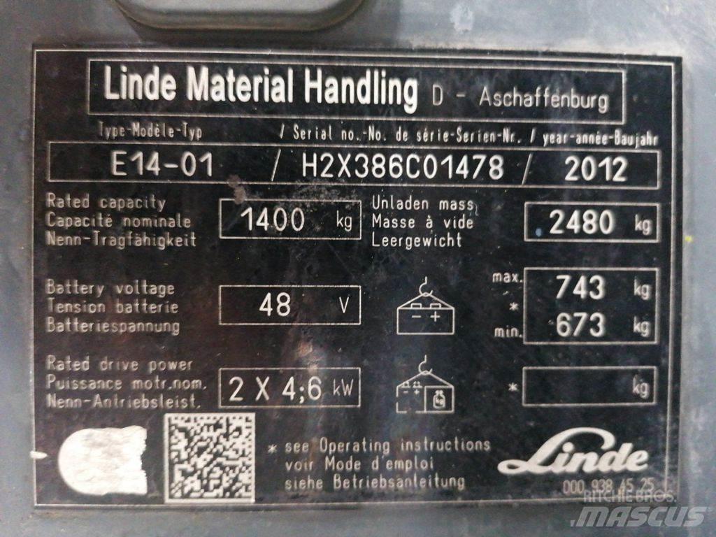 Linde E14-01 Elektriskie iekrāvēji