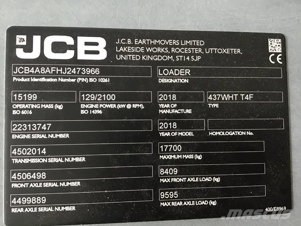 JCB 437 WHT Iekrāvēji uz riteņiem