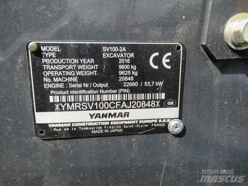 Yanmar SV 100-2A Vidēja lieluma ekskavatori 7 t - 12 t