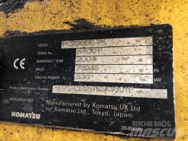 Komatsu PC 750 SE-7K Kāpurķēžu ekskavatori
