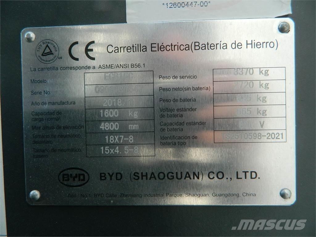 BYD ECB16C Elektriskie iekrāvēji
