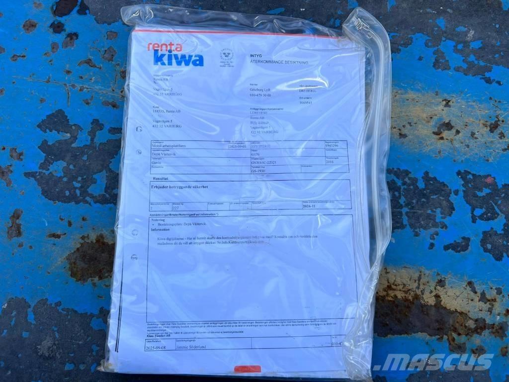 Genie GS 1930 Šķerveida pacēlāji