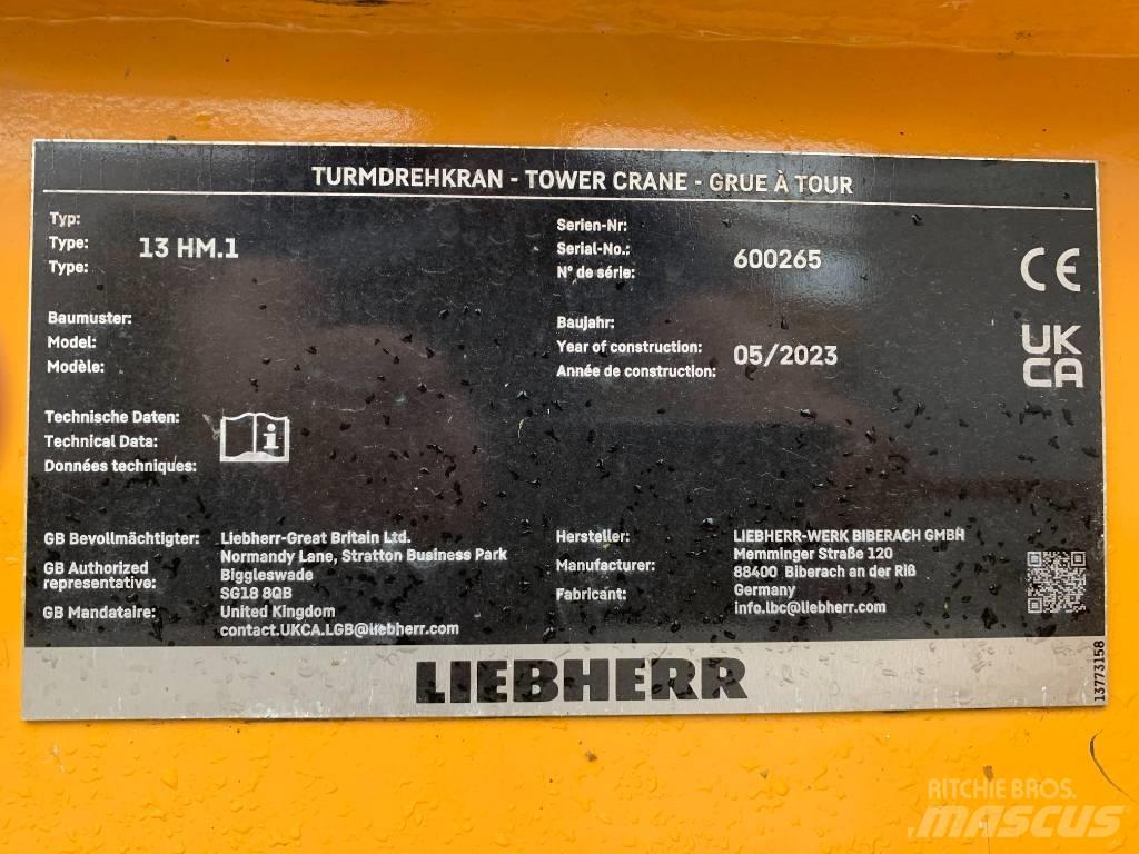 Liebherr 13HM Torņa krāni