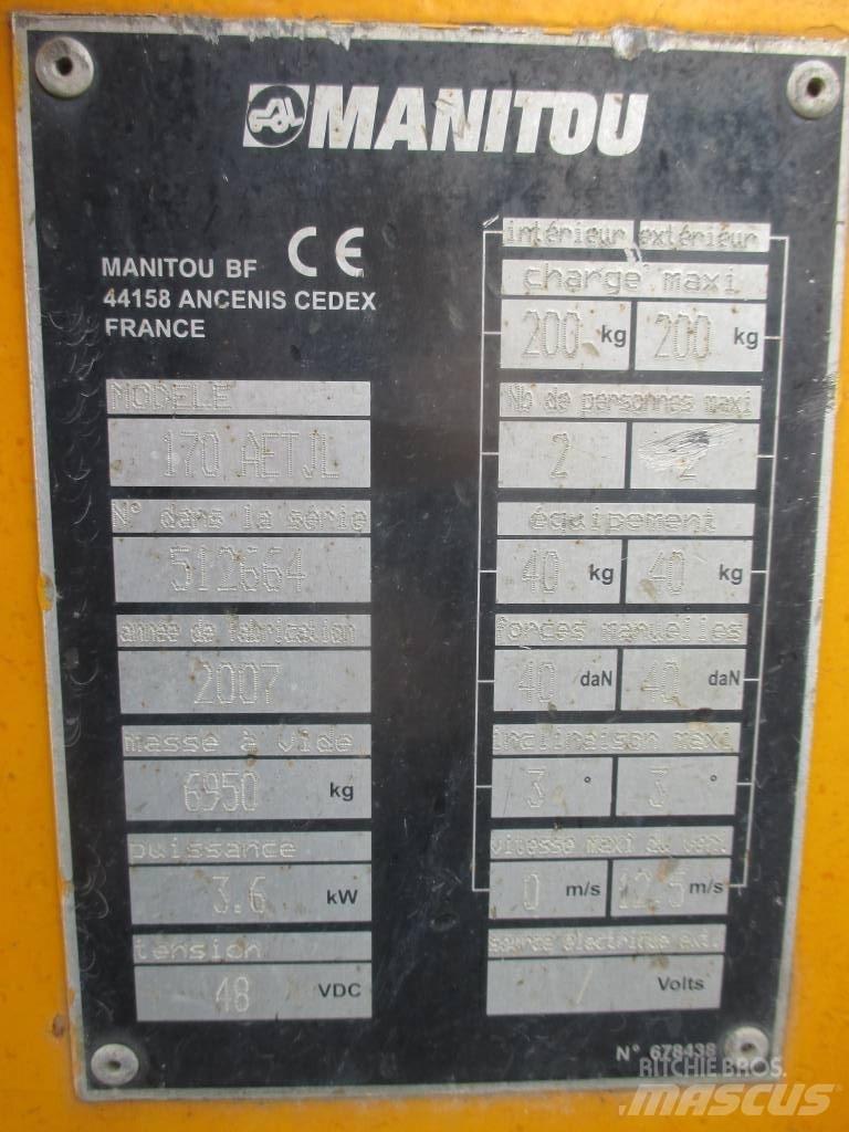 Manitou 170 AETJL Strēles pacēlāji