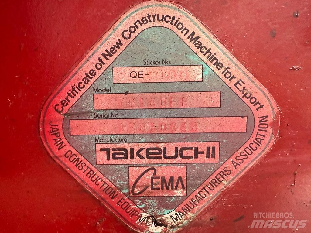 Takeuchi TB 180 FR Vidēja lieluma ekskavatori 7 t - 12 t