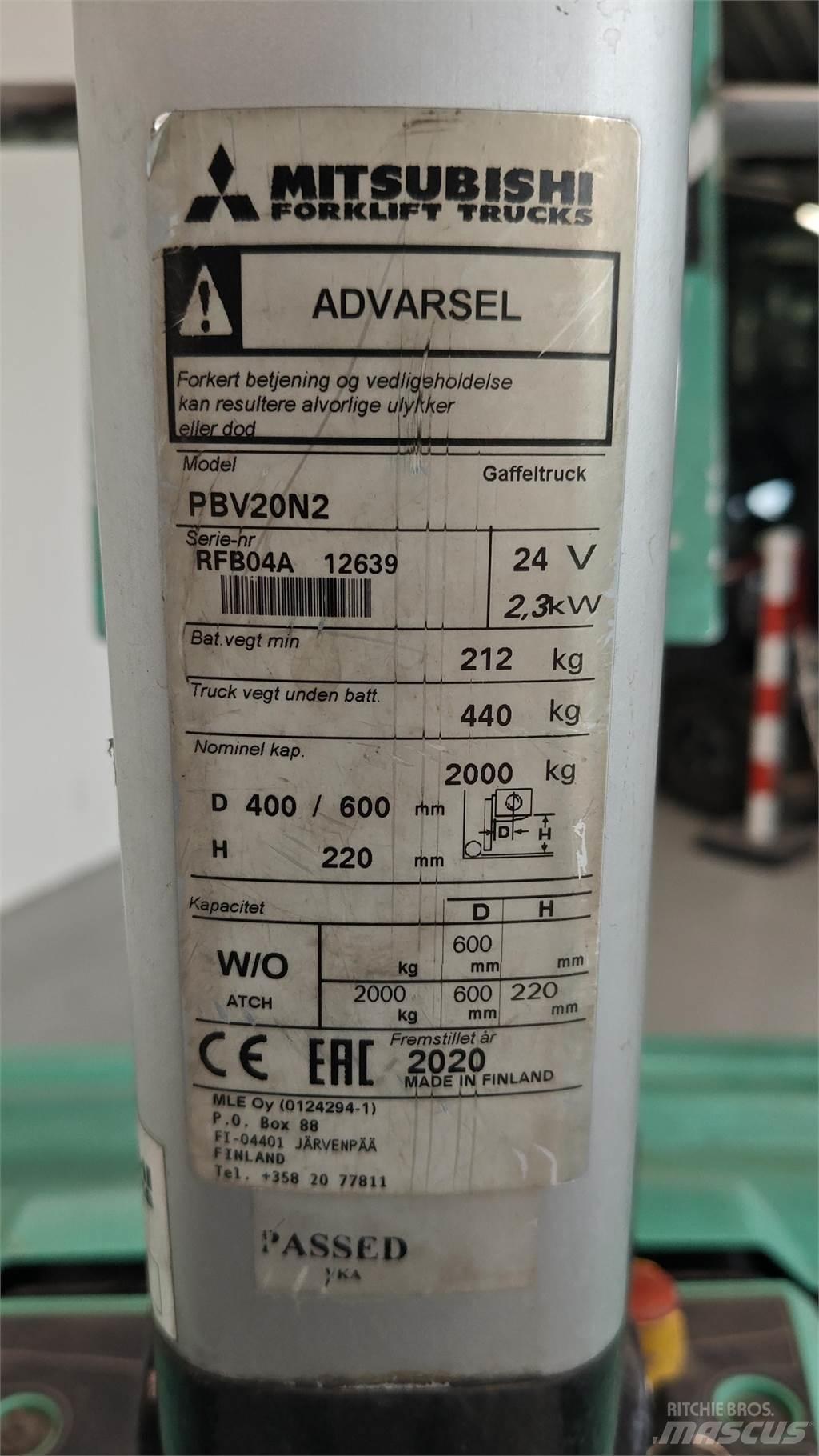 Mitsubishi PBV20N2 Autokrāvēji - citi