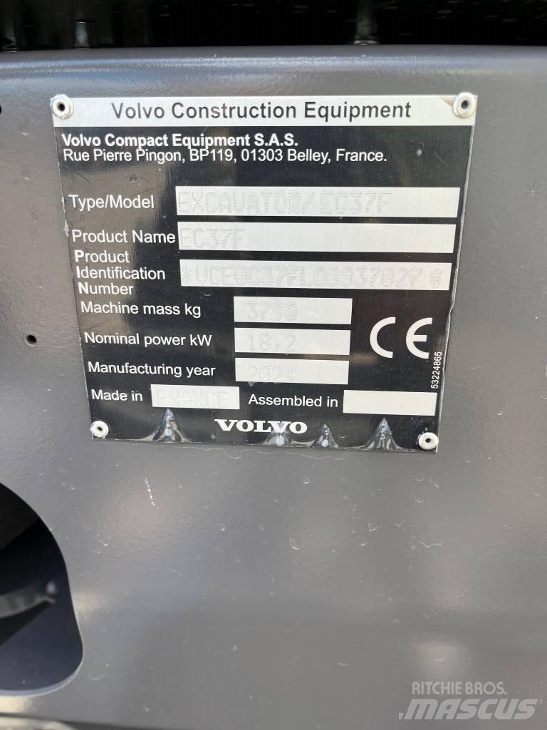 Volvo EC37F Mini ekskavatori < 7 t