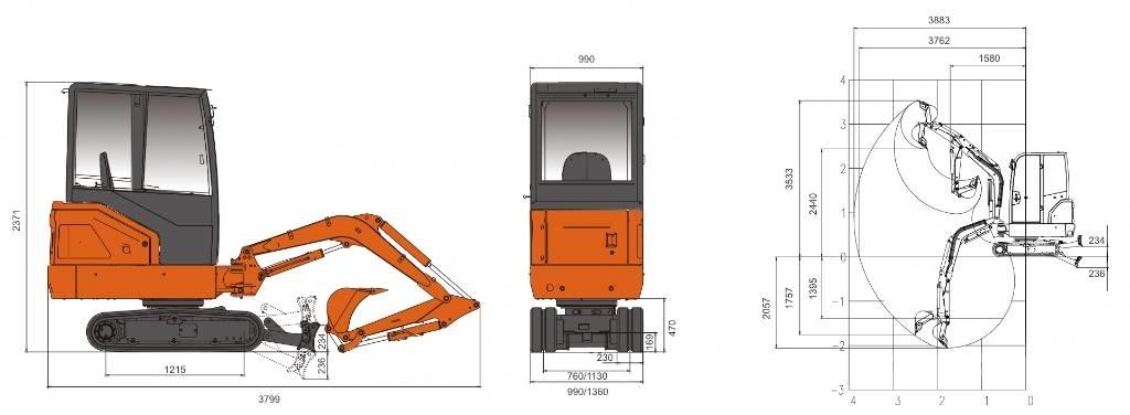 Lonking CDM6020 6020 Kāpurķēžu ekskavatori