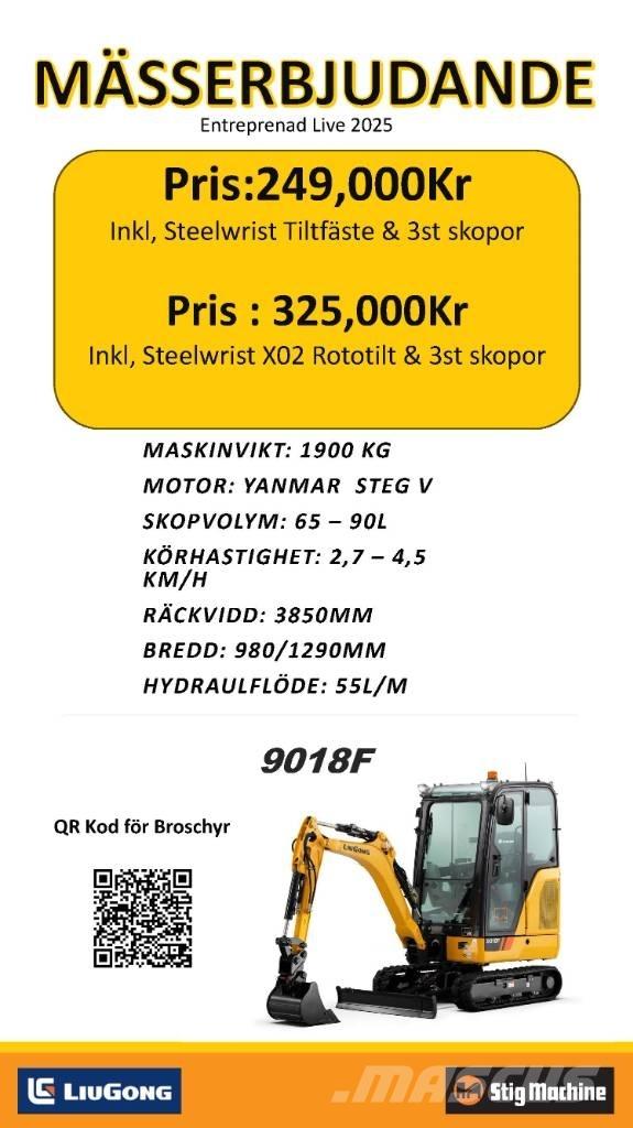 LiuGong 9018 F Mini ekskavatori < 7 t