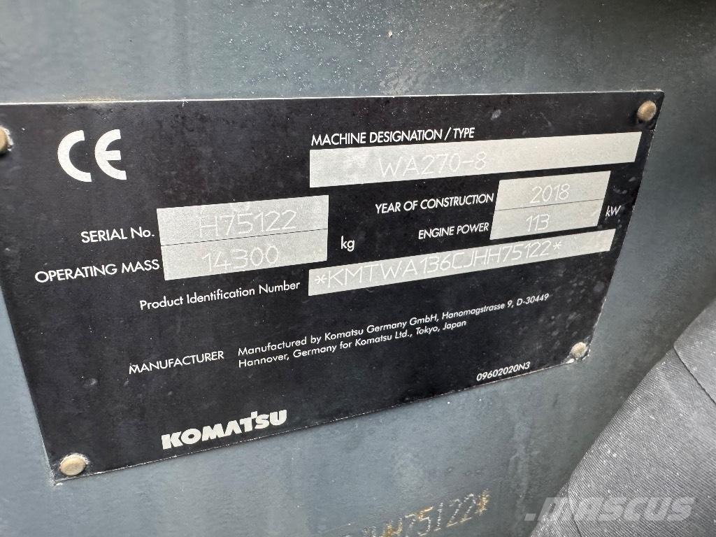 Komatsu WA 270-8 Iekrāvēji uz riteņiem
