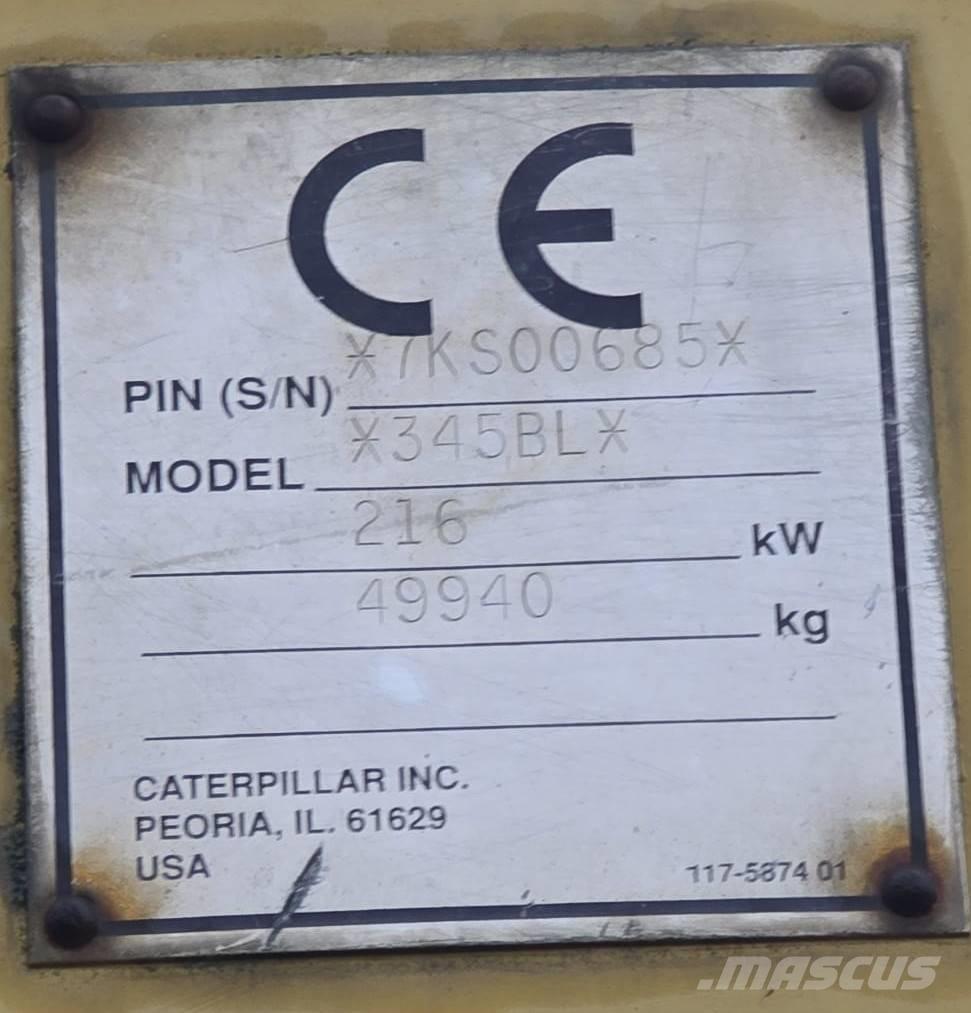 CAT 345 B L Kāpurķēžu ekskavatori