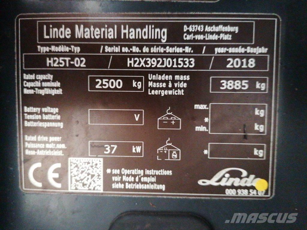 Linde H25T-02 LPG tehnika