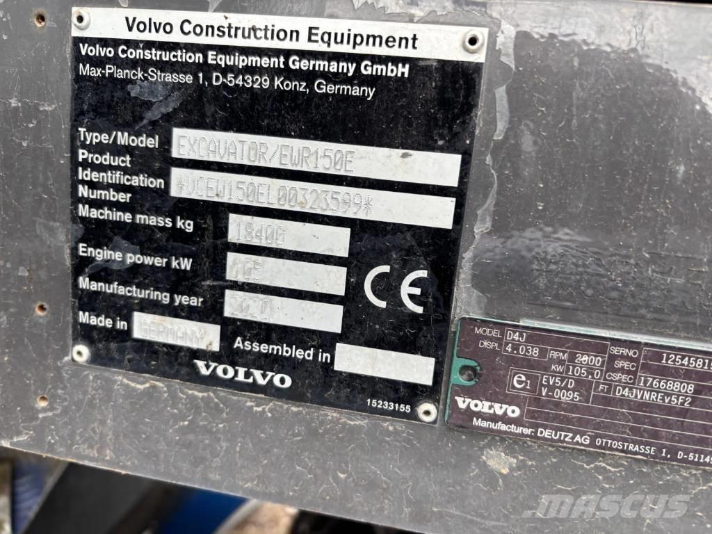 Volvo EWR 150 E Ekskavatori uz riteņiem