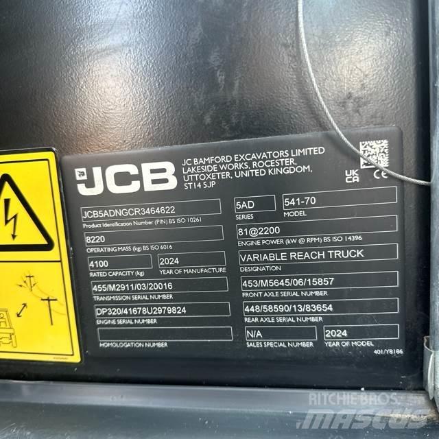 JCB 541-70 Teleskopiskie manipulatori
