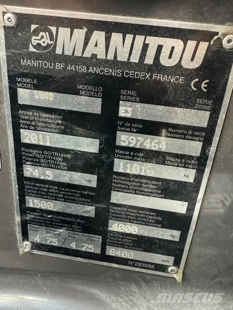 Manitou MT 1840 Teleskopiskie manipulatori