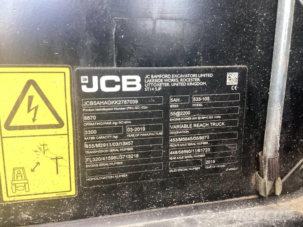 JCB 533-105 Teleskopiskie manipulatori