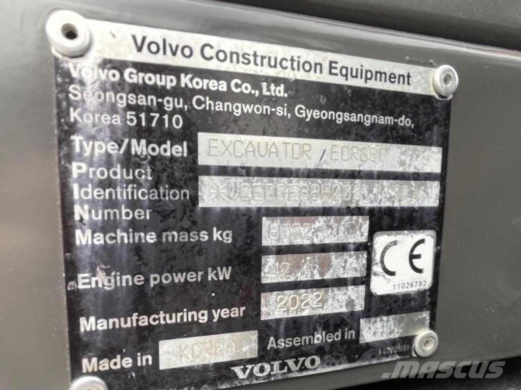 Volvo ECR88D Vidēja lieluma ekskavatori 7 t - 12 t