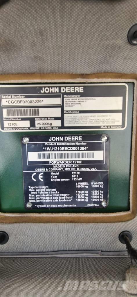 John Deere 1210 E Forvarderi