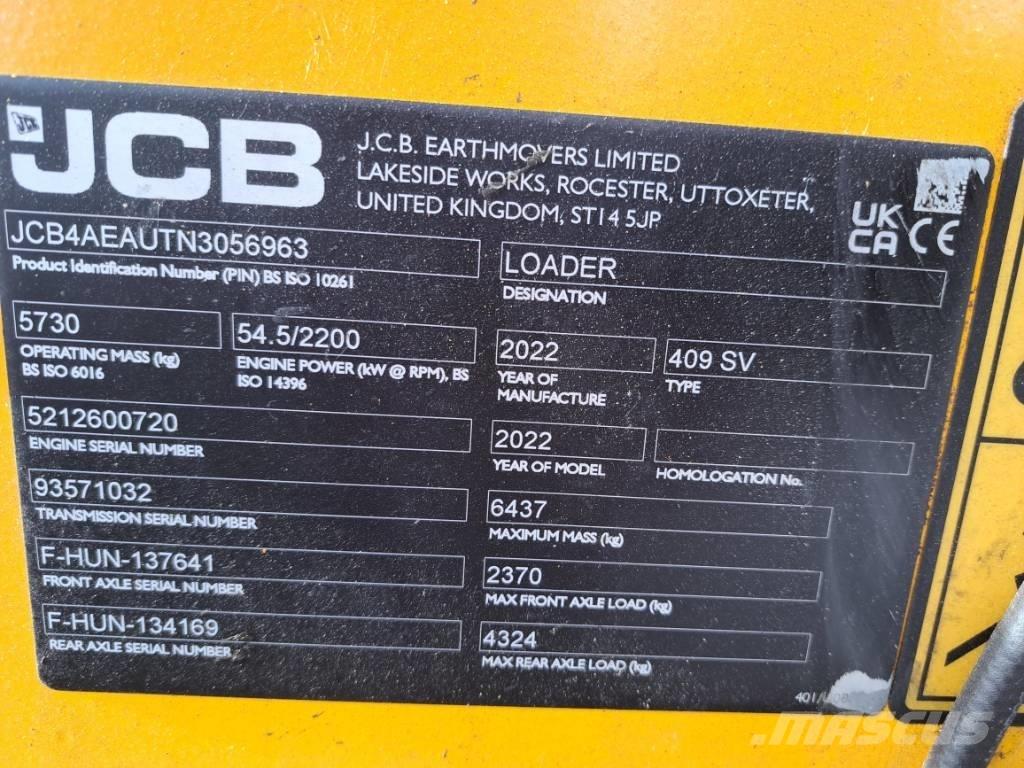 JCB 409 Iekrāvēji uz riteņiem