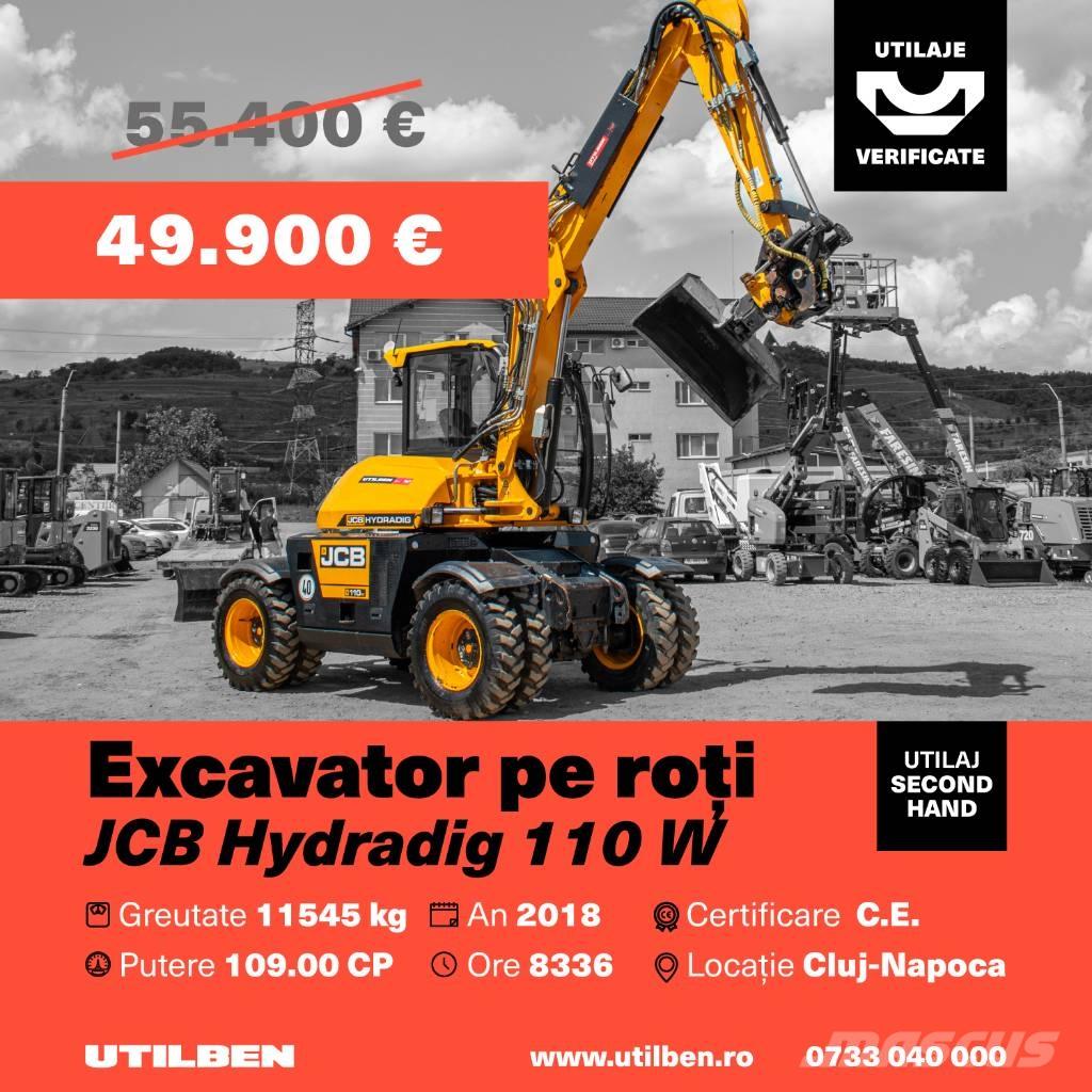 JCB Hydradig 110 W Ekskavatori uz riteņiem