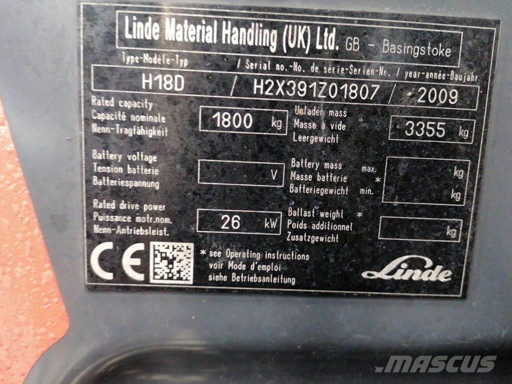 Linde H18D Tehnika ar dīzeļa dzinēju
