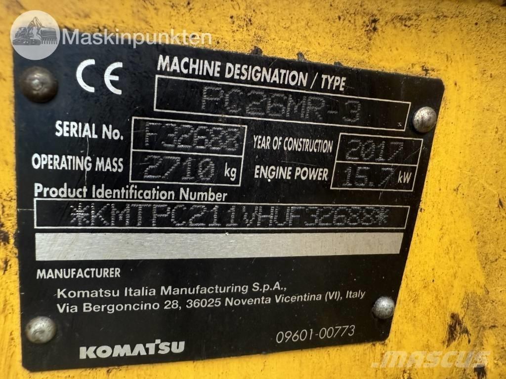 Komatsu PC 26 MR Mini ekskavatori < 7 t