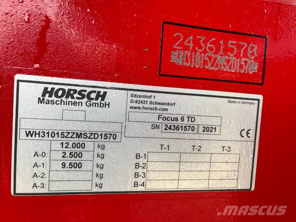 Horsch Focus 6 TD Sējmašīnas
