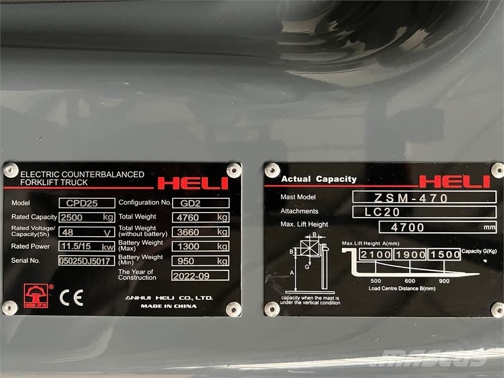 Heli CPD25 GD2 / NEU Elektriskie iekrāvēji