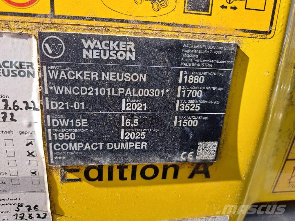 Wacker Neuson DW15e Mini pašizgāzēji