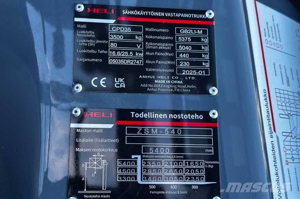 Heli CPD 35 Elektriskie iekrāvēji