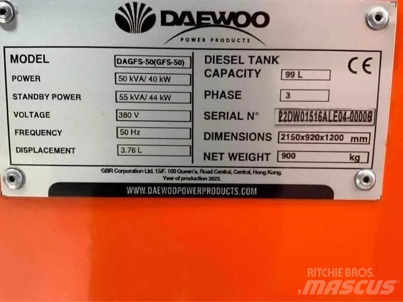 Daewoo DAGFS-50 Dīzeļģeneratori