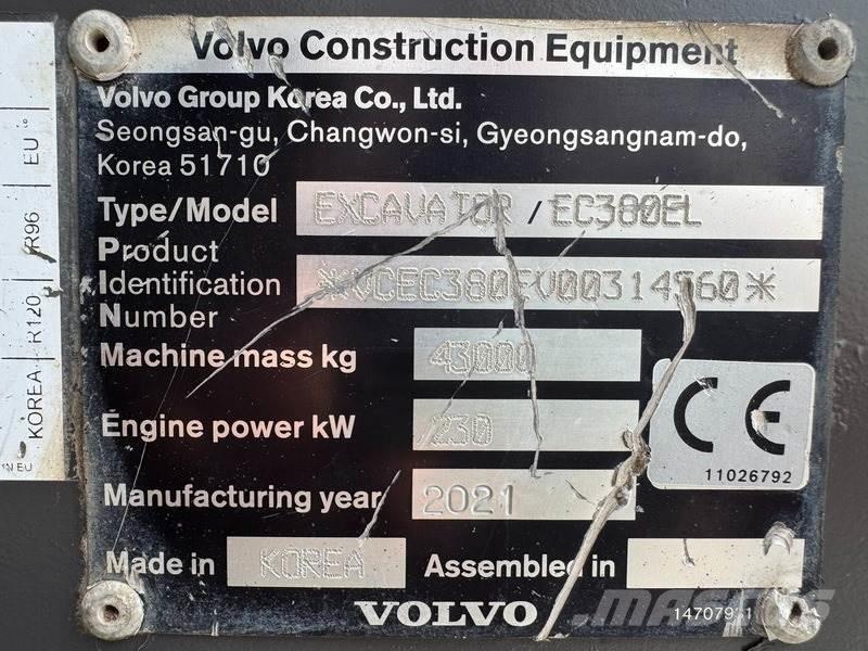 Volvo EC 380 EL Kāpurķēžu ekskavatori