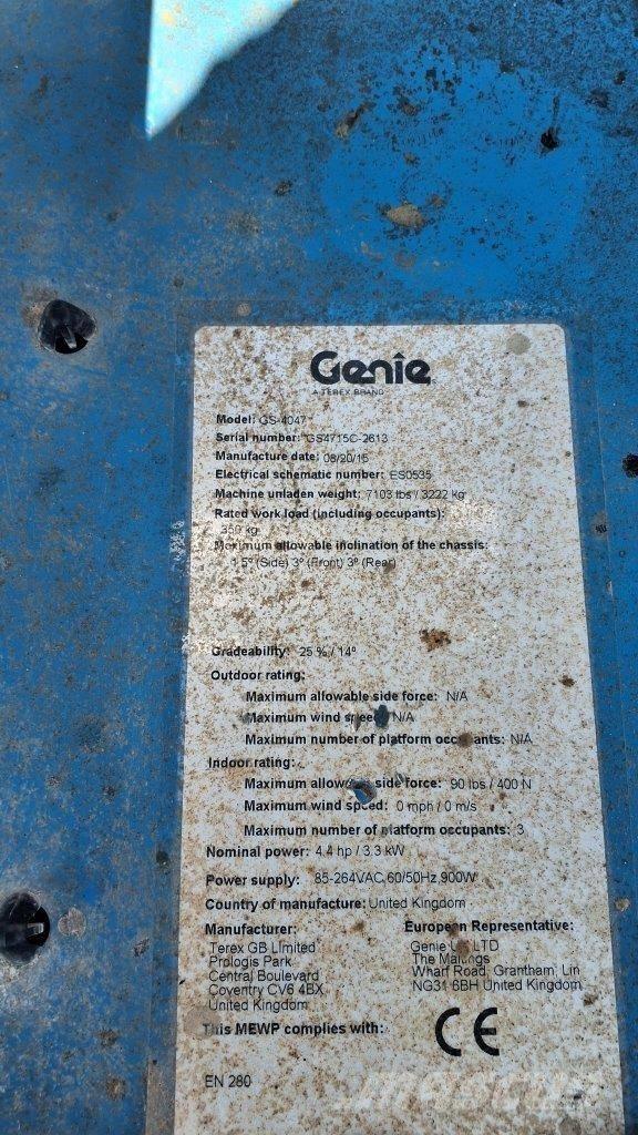GENIE GS4047 Šķerveida pacēlāji