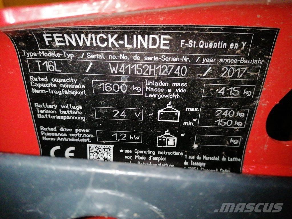 Linde T16L Zemie palešu pacēlāji