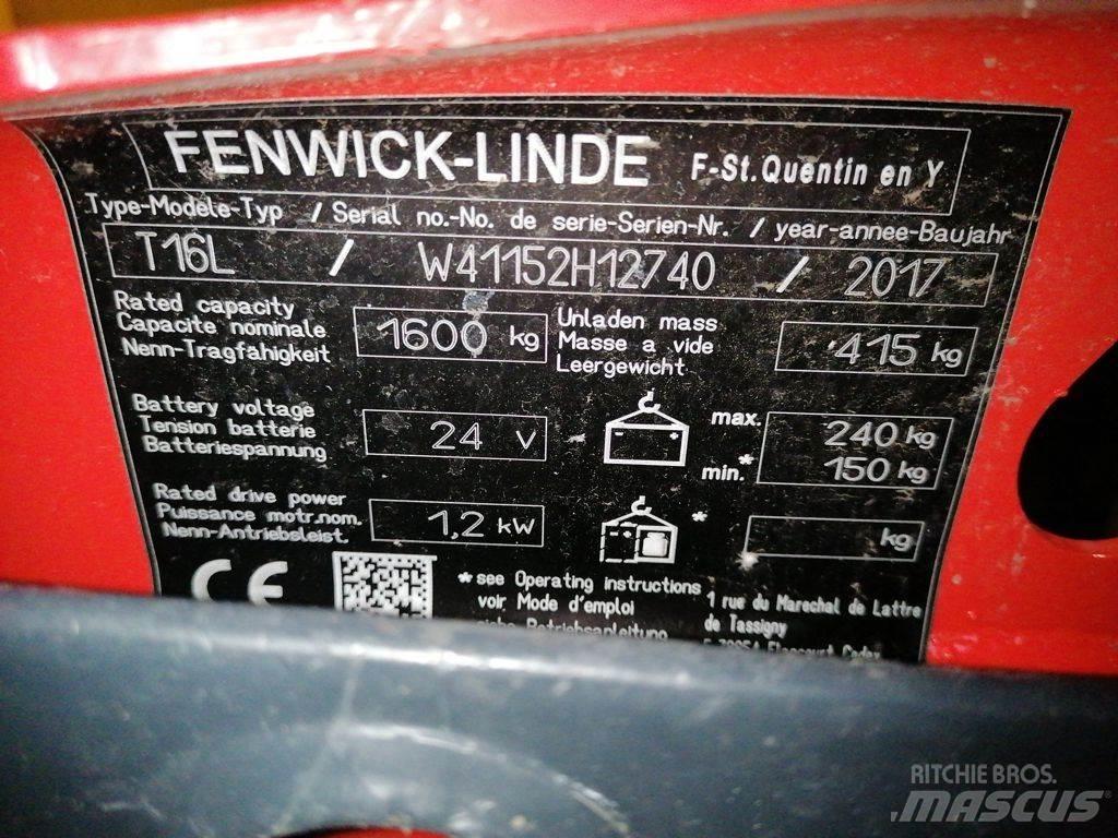 Linde T16L Zemie palešu pacēlāji